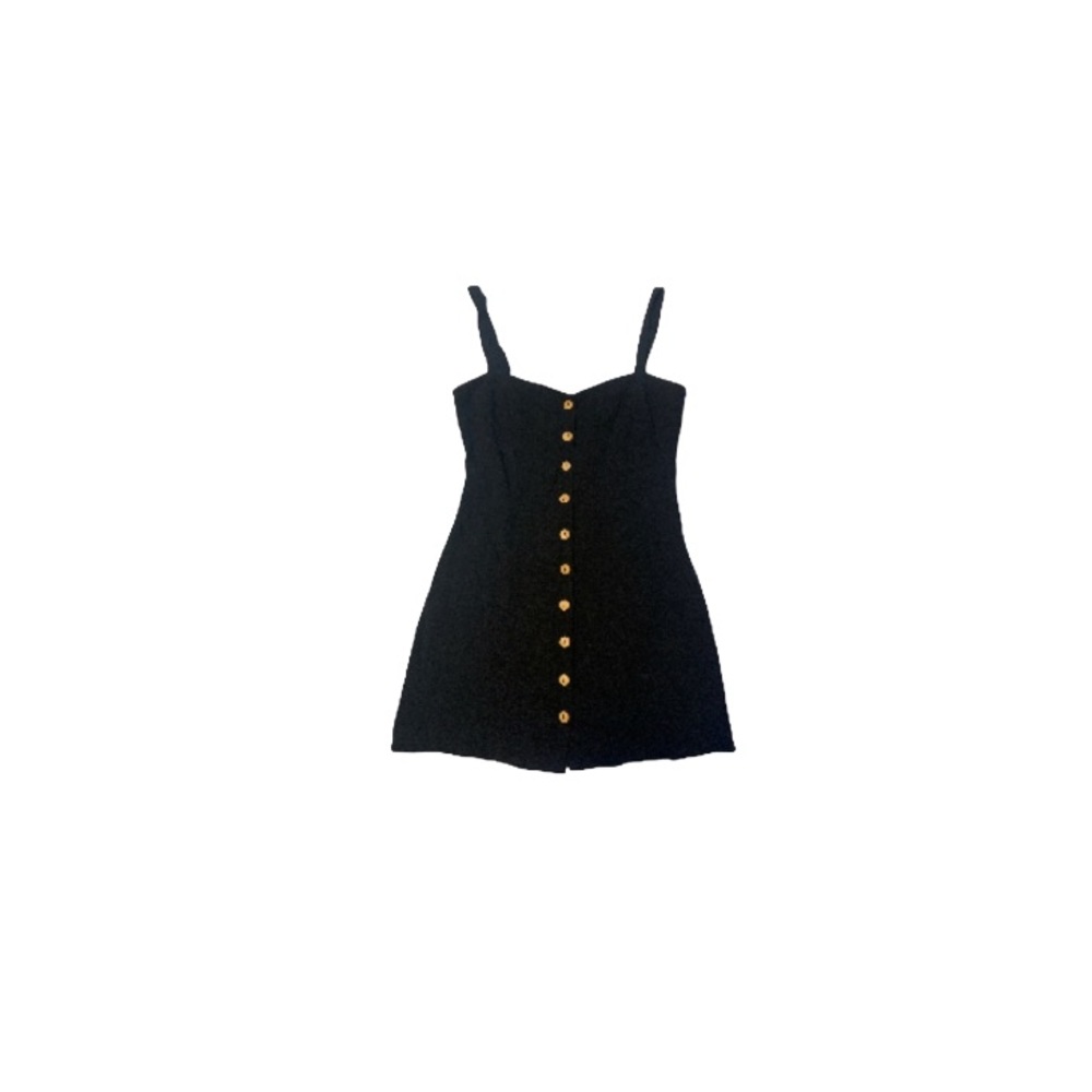 Mahina Black Linen Spaghetti Strap Tunic - Women’s Size Small
